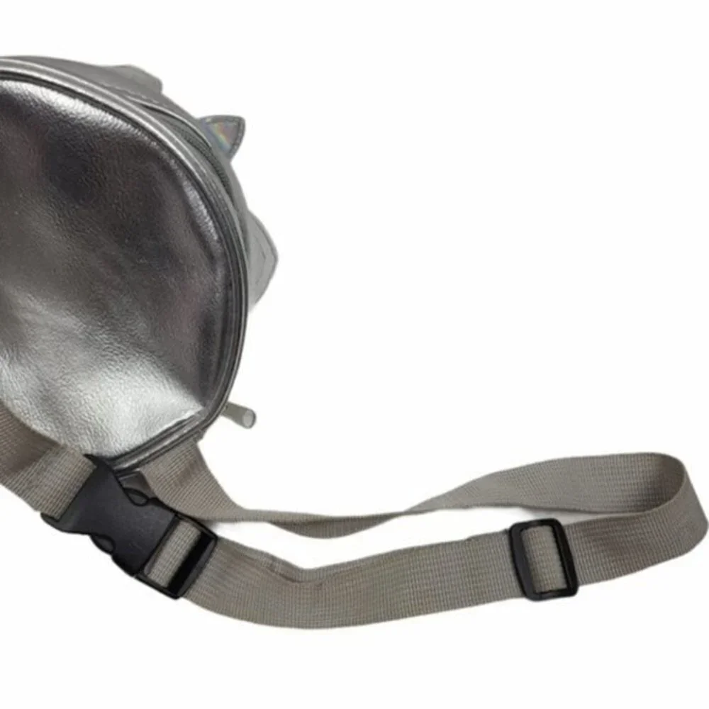 Unicorn Silver Metallic Sequin Round Fanny Pack